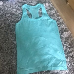 Blue Lululemon running tank top